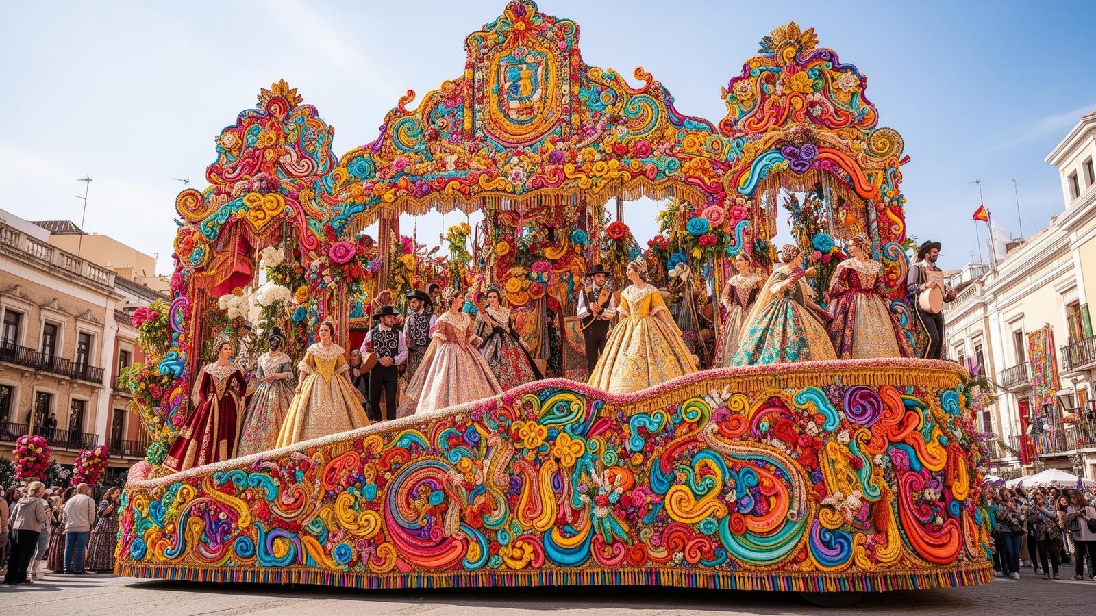 Carroza muy llamativa y decorada